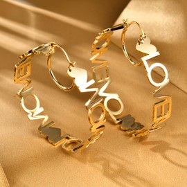 Mothers Day Gifts for New Mom Gifts Love Mom Earrings Best Expecting Mom Gifts Mama Postpartum Jewelry Gifts-Gold