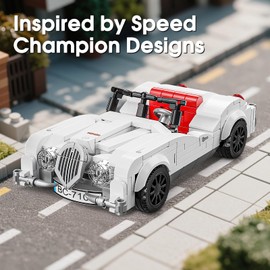 IBLOTIME Speed Champion Race Car Building Sets for Kids and Adults, Sports Car Model Kit with 302PCS, Creative Gift for Boys Age 8-12-16, Great Car Sets to Build and Collect