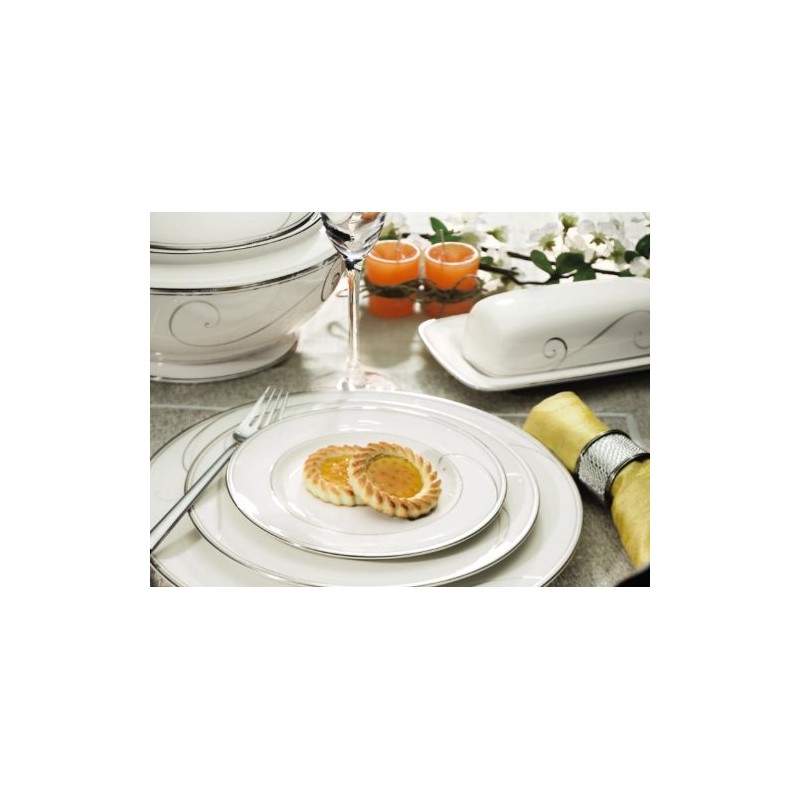 Noritake Platinum Wave 4-piece Square Place Setting