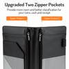 Server Book with 2 Zipper Pockets, Leather Server Books for