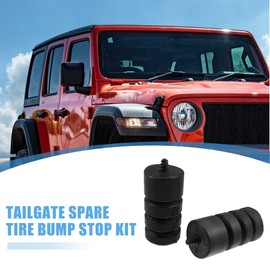 X AUTOHAUX Tailgate Spare Tire Bump Stop Kit for Jeep Wrangler JL 2018-2023 Spare Tire Carrier Extended Polyurethane Bump Stop 2PCS