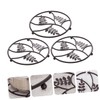 Mobestech 3pcs Iron Art Tableware Mat Heat Insulation Pad for