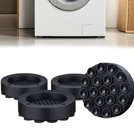 Esshogo Washing Machine Feet, Set of 4 Washing Machine Base, Vibration Damper Washing Machine, Anti-Vibration Mat, Vibration Steamer Washing Machine Mat