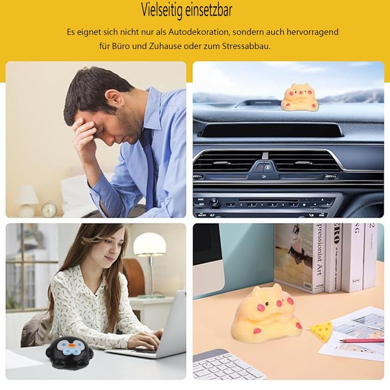 Pack of 4 Taba Squishy, Fufu Squishy, Rooster, Penguin, Hamster,