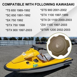 Vanlison Vanlison Fuel Cap Gas Cap Compatible with Kawasaki Jetski TS SC SX STS ZXI STX 650 750 900 1100 STXR 1200 Part # 51049-3714 Coffee