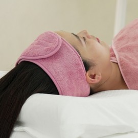 Pink Professional Esthetic Salon Facial Headband & Beauty Turban Pink 6ea