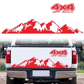 Car Stickers 4X4 Off Road(44*17cm)+Mountain Graphic Decal(150*27cm) Sticker for Car Truck Exterior Accessories