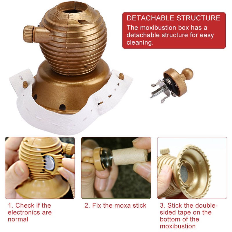 Home Electric Warm Moxibustion Therapy Portable Moxa Box Moxa Stick