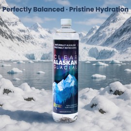 Clear Alaskan Glacial Water Naturally Alkaline Rich in Minerals - 1500 ml / 50.7 Fl Oz (Pack of 12)
