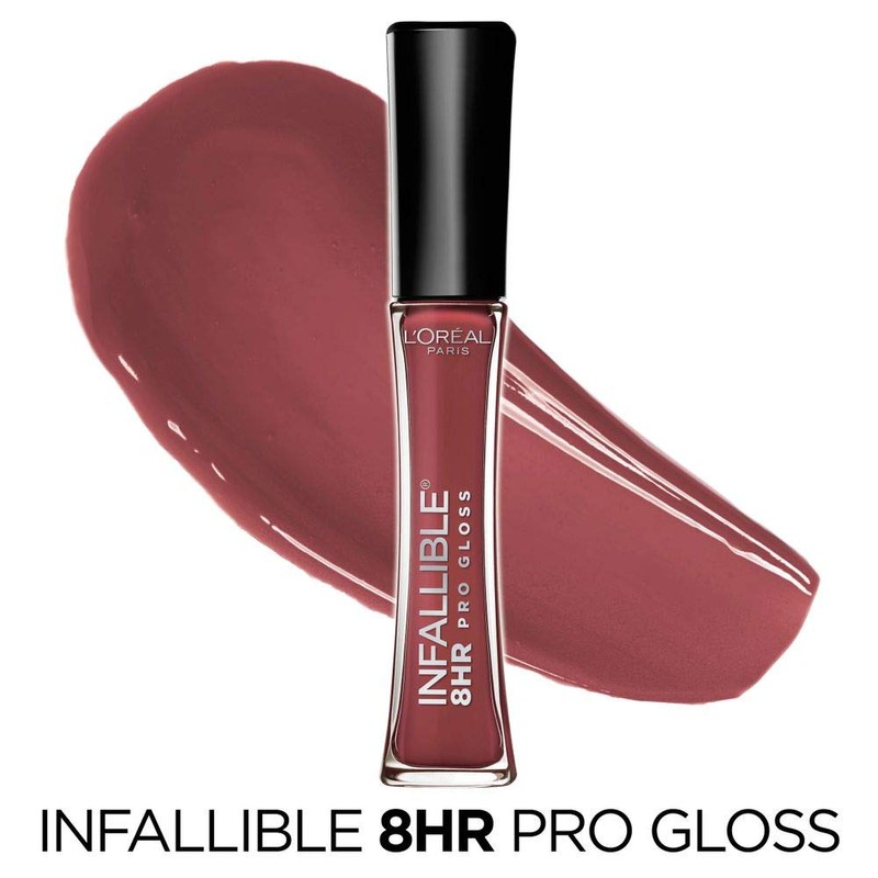 L’Oreal Paris Makeup Infallible 8 Hour Hydrating Lip Gloss, Sangria,