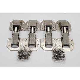 Lock Connection-Concealed Cabinet Hinges 90 Degree Hinges for Kitchen Cabinet, Invisible Cabinet Hinges for Cupboards, Wardrobes, Frameless Cabinet Hidden Hinges (4)