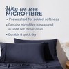 Dreamaker Superfine Washed Microfiber King Pillowcase Super Soft Microfibre All