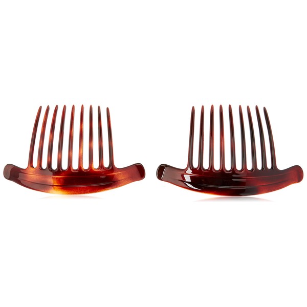 Caravan French Interlocking Comb Tortoise Shell Pair.65 Ounce