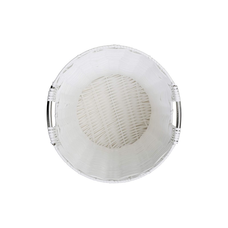 Arpan White Resin Plastic Strong Round Waste Paper Bin/Basket/Storage -Ideal