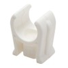 Plastic Pipe Clips 15mm (5/8 inch) White Single Screw Fixing,