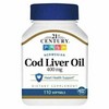 Cod Liver Oil 400 mg 110 Softgels By 21st Century