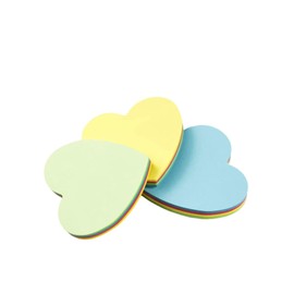 GUMTAPE Heart Shape Sticky Notes 76 mm x 76mm, 100 Sheets/Pad, Rainbow MixColor Sticky Notes 11503. Cute Mixed Colour for Office/Home/Kitchen/Baking/School (Heart Shape)