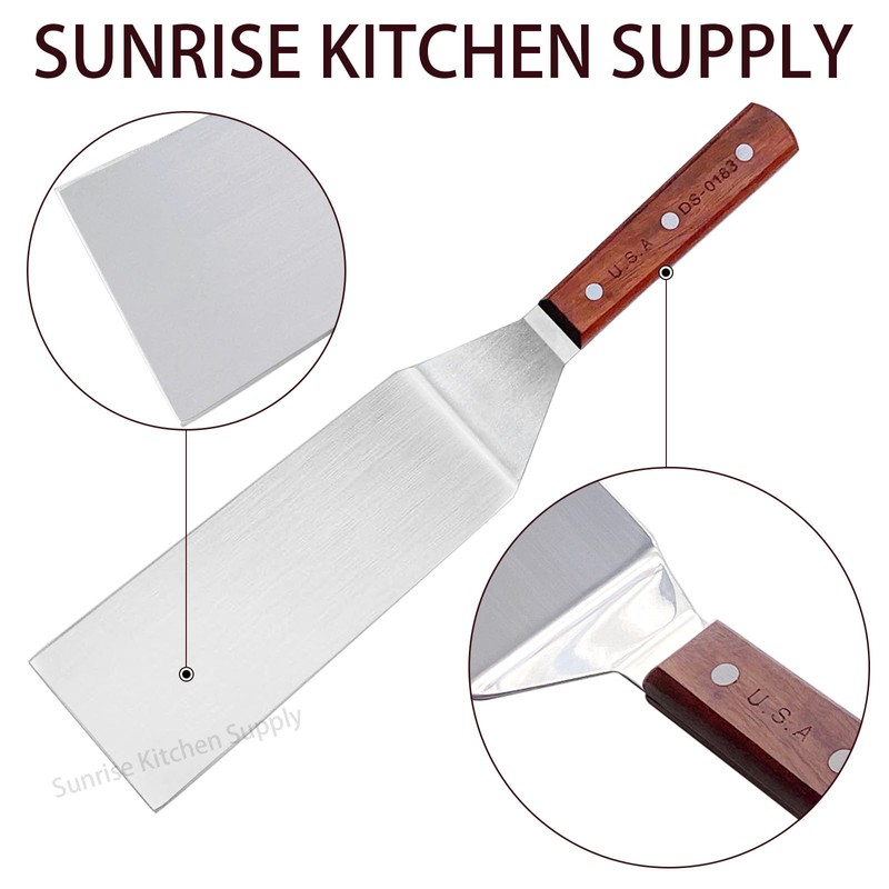 SUNRISE Stainless Steel Turner Spatula 8" x 3" Spatula