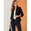 Allegra K Women's Work Office Lapel Collar Stretch Jacket Suit