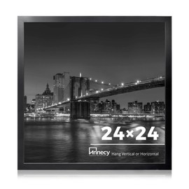 Annecy 24x24 Picture Frame Black（1 Pack）, 24 x 24 Picture Frame for Wall Decoration, Classic Black Minimalist Style Suitable for Decorating Houses, Offices, Hotels