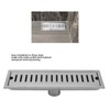 12 Inch Rectangular Linear Shower Drain 304 Stainless Steel Rustproof