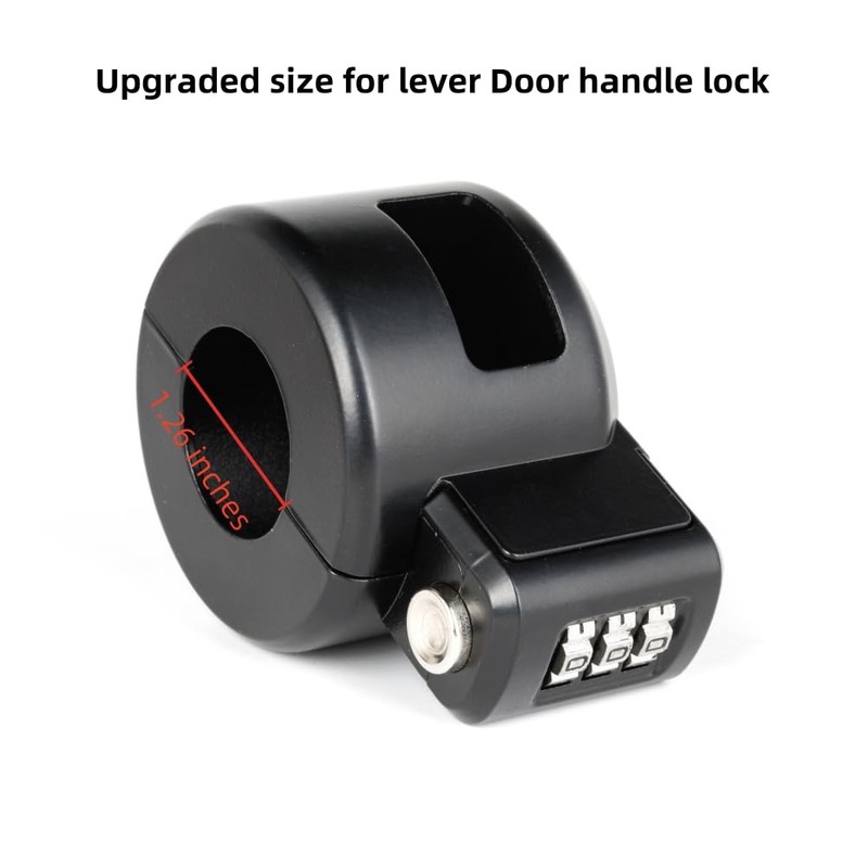 Keyed Door Handle Lockout Device Cover with Code to Disable