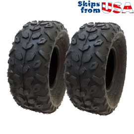 MMG SET OF TWO: ATV Tubeless Tires 145x70-6 (14.5x7x6) P120 - Front Rear All Terrain
