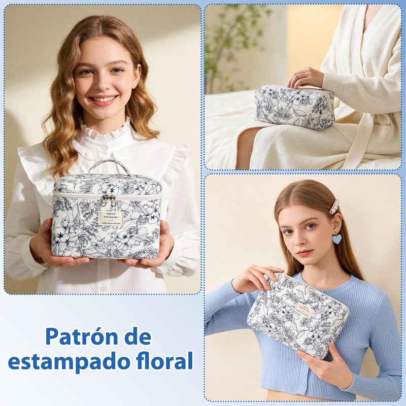 GWMWON 3 Piezas De Cosmetiqueras Estampadas Exclusivas Para Maquillaje