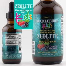 BUCKLEBURY Zeolite for Kids - Delicious Berry-Flavored Zeolite Liquid Suspension with Probiotics - Natural Support for Kids' Health - 2 Fl Oz