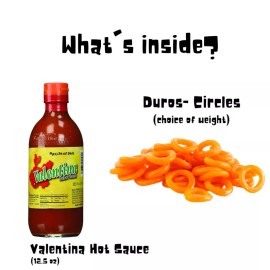 Sweet Pea Spices Duritos Duros Wheat Circles DIY Snack Kit w/ 12.5 oz Valentina Hot Sauce - 3lb