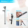 Forearm Crutches for Adults, Folding Arm Crutches, Aluminum, 10-Level Adjustable