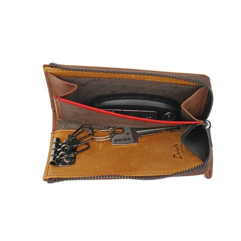 Dakota 0625908 Black Label Waxie Key Case, camel (45)