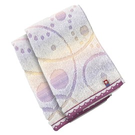 Imabari Face Towel, Poury, Pink, 13.4 x 31.5 inches (34 x 80 cm), Set of 2