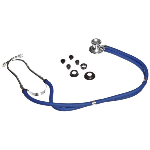 Primacare DS-9295-BL 30" Sprague Rappaport Style Stethoscope for Doctors, Nurses and Medical Students, First Aid Professional Dual Head Cardiology Kit for Men, Women and Pediatric, Blue