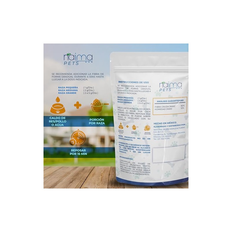 NAIMA Fibra Soluble para Perros, 300 g | Apoyo Digestivo
