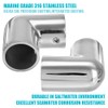 Handrail 2-Way Pipe Fitting Elbow,AICWIOO 90 Degree Pipe Connector 316