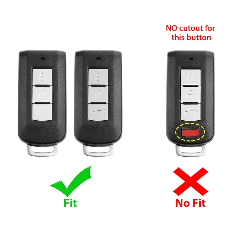 Carcasa para llave de coche compatible con Mitsubishi Outlander Eclipse