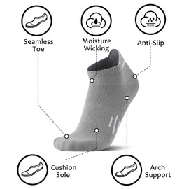 Mqamex - Calcetines tobilleros para hombre, 5 pares, 中, One Size