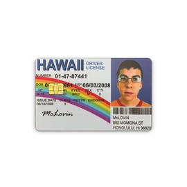 ISTICKERZPNW Credit Card Vinyl Decal Sticker McLovin' - High-Quality Material - Chip Size: No Chip