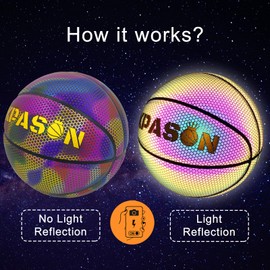 KPASON Balones de baloncesto, holográficos, brillantes, tamaño 6