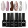 TOMICCA Gel Nail Color, 6 Color Set, 0.3 fl oz