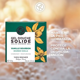 Yves Rocher Feste Duschgel Vanille Bourbon – Sanfte & Sinnliche Reinigung – 92% Natürlich, Vegan – Plastikfrei – 100g