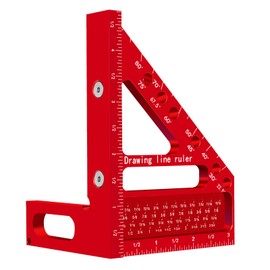 3D Multi-Angle Carpenter Square Hole Scribing Ruler, Aluminum Alloy Multi Angle Measuring Ruler, 22.5-90 Degree Woodworking Square Ruler Protractor, Versatile Wood Tool for Engineer Carpenter Crafting