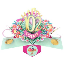 Happy 102nd Birthday 102 Today Pop-Up Greeting Card Love Kate's Pop Up Cards Her POP215MC102