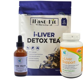 IFastFit 28-Day Liver Cleanse Bundle – Herbal Supplement Protocol for Detox, Liver Support, Digestion, and Overall Wellness