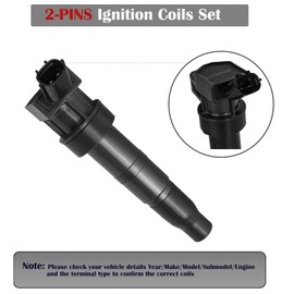 LCWRGS Set of 4 Ignition Coil Pack Fit for 2.4 2.0 L4 2009 2010 2011 2012 2013 2014 2015 2016 Kia Sorento Forte Optima Sportage Hyundai Sonata Santa Fe Genesis Coupe Replaces UF611 C1667 C1669