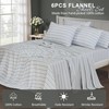 RUVANTI Flannel Sheets Full Size 6 Pcs - 100% Cotton