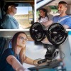 RoadPro 12 Volt Truck Dash Fan Dual Personal Cooling Fan