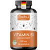Vitamin B1 (Thiamine), 250 mg per capsule, 180 vegan capsules, 6 month supply, high dose vitamin B1, high bioavailability, essential for nervous system and energy, without unwanted additives