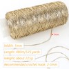 Uiopa Metallic Macrame Cord 1mm x 480m, Champagne Gold Glitter